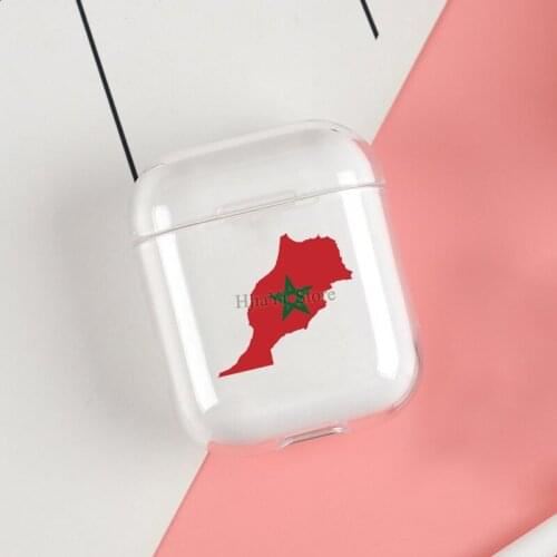 Morocco Flag Map Soft TPU Case For Apple Airpods 1/2 Protective Cases Bluetooth Wireless Earphone Cover