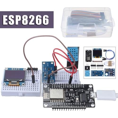 1Set ESP8266 Weather Station Kit w/ DHT11 Temperature Humidity BMP180 Atmospheric Wireless Wifi Developent Board Module