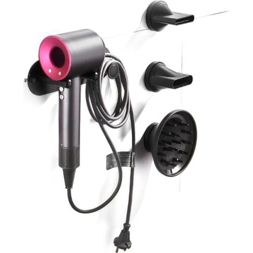 Wall Mount Holder Hairdryer Storgae Rack Bathroom Shelf For Hair Dryer