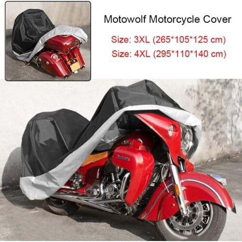 New Motowolf Motorcycle Cover For Harley Davidson Street Glide Electra Glide Ultra Classic FLHTCU Road King Touring For Honda GL