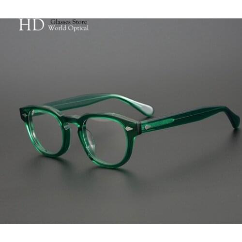 Pirate Captain Johnny Depp LEMTOSH Eyeglasses Men And Women Myopia Prescription Optical Glasses Frame Retro Acetate Oval Eyewear