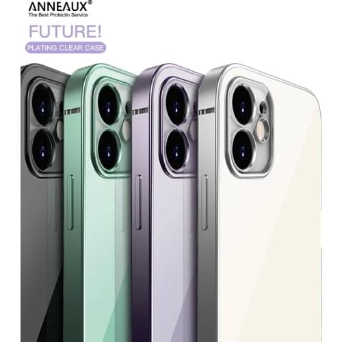 Original Luxury Plating Case For iPhone 11 12 Pro Max 8 7 6 Plus 6 iPhone 6S 5 5S SE 2020 X XR XS Silicone Lens Protection Cover