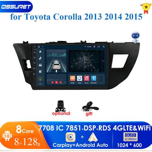 Ossuret 10.1 Android 2+32 Car radio GPS Navigation for Toyota Corolla 2013 2014 2015 Multimedia Autoradio stereo video head unit
