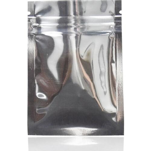 7.5*10cm Silver Aluminum Foil Ziplock Grip Seal Packaging Bag Retail 100pcs/lot Resealable Zipper Top Mylar Foil Storage Pouch