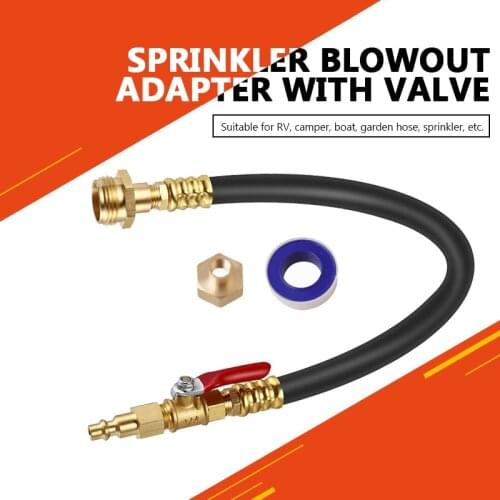 Durable Car Winterizing Sprinkler Blowout Adapter Kit With Shut Off Valve Motorhome Boat Camper Sprinklers Accessories