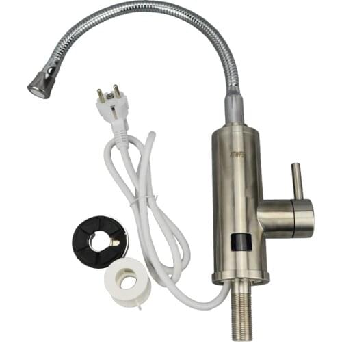 Stainless Steel Instant Heating Faucet with Temp Display Instantaneous Water Heater Kitchen Hot Tap Tankless Heaters 3000W