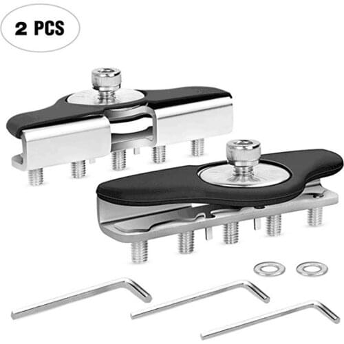 Light Bar Mounting Brackets,2PCS Universal Adjustable Clamp Light Bar Mount Bracket Stainless Steel Piller Hood Without Drilling