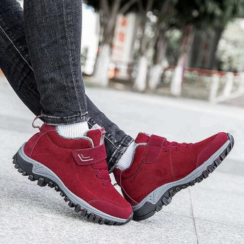 Warm Women Sports Shoes Plus Velvet Running Shoes Womens Winter Big Size Sport Sneakers Woman Comfort Platform Shoes