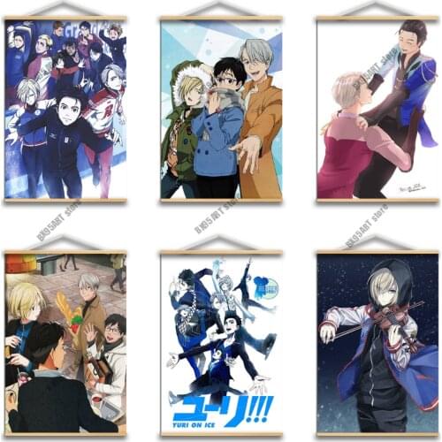 Yuri on Ice Group Anime Wall Art Canvas Painting Nordic Posters and Prints Home Decoration Pictures for Living Room Decor