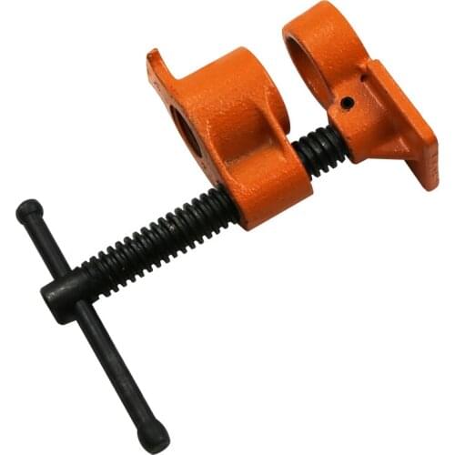 1/2 3/4 Inch Heavy Duty Pipe Clamp for Woodworking Wood Gluing Pipe Clamp Steel Cast Iron Pipe Clamp Fixture Carpenter Hand Tool