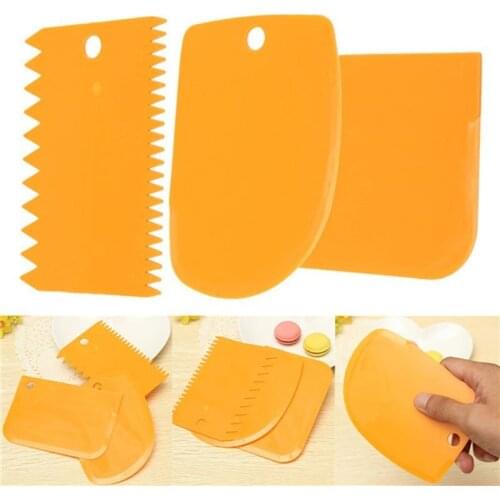 3PCS/set Pastry Dough Cutter Cake Bread Slicer Baking Pasty Tools Cake Scraper Spatula Blade