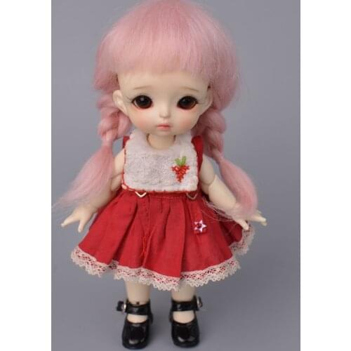 Aidolla 1/8 BJD Doll Wig Long Bangs Curly Hair Cute Braid Mohair Wig Doll Accessories For DIY BJD SD Doll Girls Gift