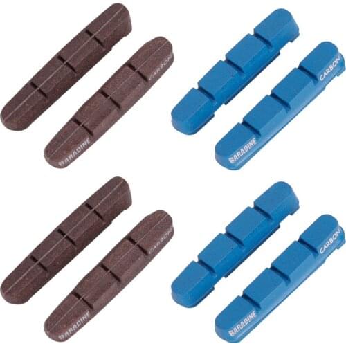 Baradine 1/2/4/8 Pair Carbon Rim Brake Pads Road Bike Caliper Braking Inserts for Carbon Wheel Heat Dissipation Tech #453 Pro