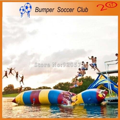 Free Shipping 5*2m PVC Water Jump Catapult Inflatable Jumping Blob Inflatable Water Blob Bouncing Bag Water Pillow