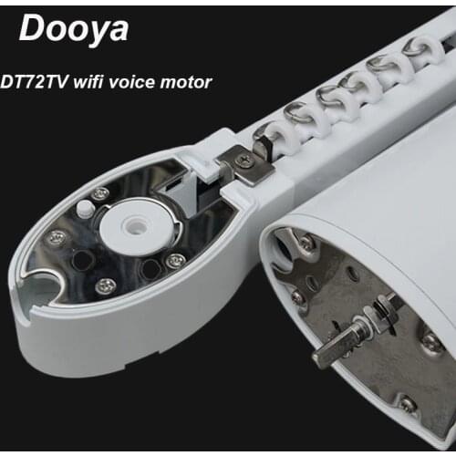 Free shipping working with Alexa/Google home directly 5 wires Dooya curtain motor DT72TV wifi electric curtain track curtain rail control by wifi remote control smart home