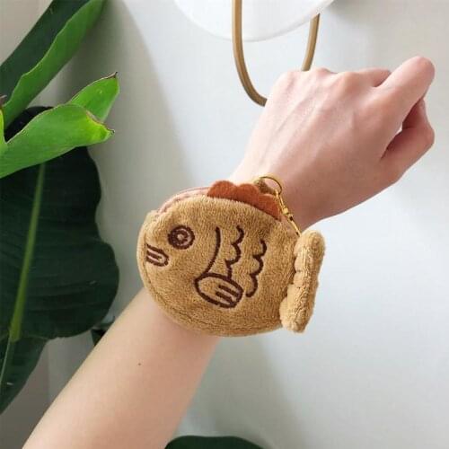 BoxiKawaii Fish Plush Purse Toy New Cute Cartoon Fluffy Soft Stuffed Coin Bag Gift for Kids Girl Women Birthday