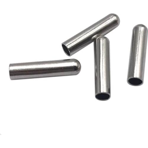 Coolstring 4pcs/1Set 3.0*12.7mm Bullet Metal Aglets Silver Shoe Lace Tips Replacement Head For Shoestrings Clothes Accessories