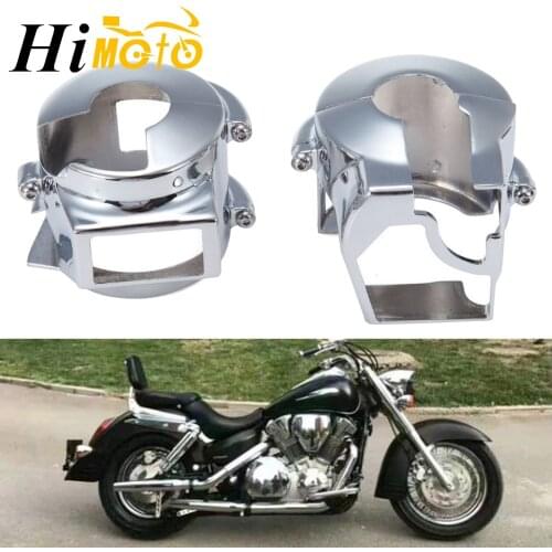 Chrome Motorcycle Handlebar Switch Housings Cover For Honda Shadow VT 600 VLX600, VTX 1300 2003-2009, VT1300 2010 2011 2012 2013