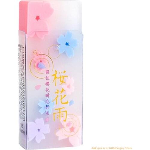 1 Pc Pencil Eraser Sakura-shaped Eraser Cute Cartoon Erasers Novelty Toy for Kid Dropship