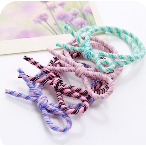 Many Kinds Stripe Cotton Cloth Rope Knotted Bow Double Ponytail Holder Elastic Hair Bands Headwear Kids Women Hair Accessories