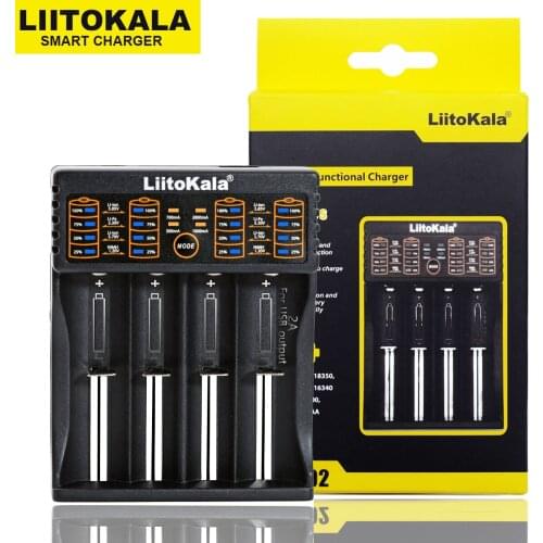 Liitokala Lii-202 Lii-402 Lii-PD2 Lii-PD4 18650 1.2V 3.7V AA 26650 26500 18350 NiMH Lithium -Cigarette Battery Charger