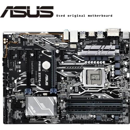 For Asus PRIME Z270-P Original Used Desktop Intel Z270 Z270M DDR4 Motherboard LGA 1151 i7/i5/i3 USB3.0 SATA3