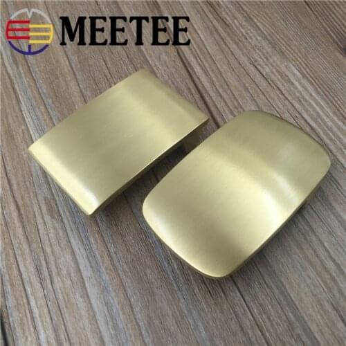 Meetee 40mm Width Brass Belt Buckle for Men Direct Sale Pure Copper Belt Buckle Head DIY Buckle Leather Belt for 38-39mm Belt