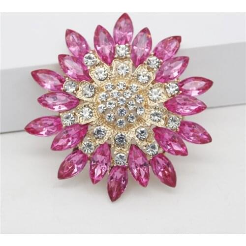 Fashion Women Large Brooches Lady Snowflake Rhinestones Crystal Lapel Party Wedding Brooch Pin Jewelry Accessorise
