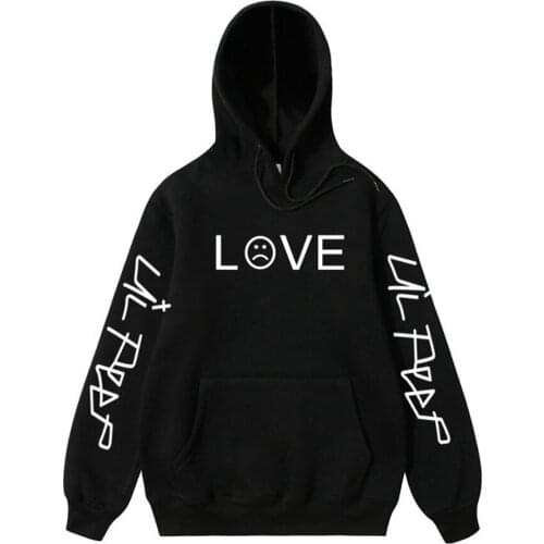 Winter Coat Lil Peep Hoodies Love Lil.peep Men Sweatshirts Long Sleeve Hooded Pullover SUNOWE