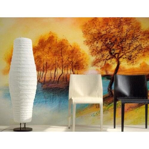 Custom 3d mural,European oil painting trees papel de parede,hotel restaurant living room sofa TV wall bedroom wallpaper