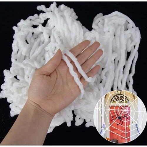 1Pcs 150/250cm Giant Stretchy Spider Web Halloween Cobweb Terror Party Decoration Bar Haunted House Halloween Spiders Web Decor