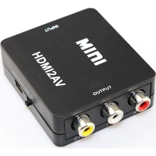 HDMI TO AV HD Video Converter HDMI to RCA AV/CVSB L/R Video 1080P HDMI2 AV Output Scaler Switch Adapter converter