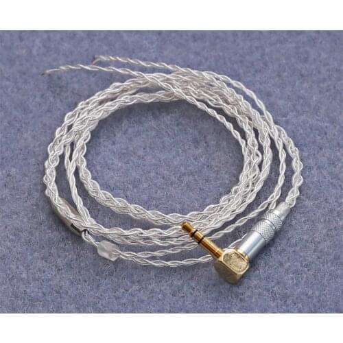 Diy earphone wire silver plated cable 1pcs