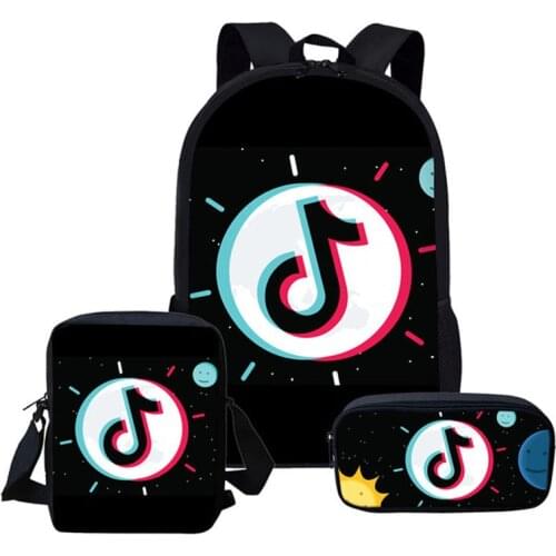 Print Popular 3D Music Note Backpack Fashion Student Schoolbags Boy Gilr Bagpack Mochila Escolar Knapsack Women Travel Bookbag