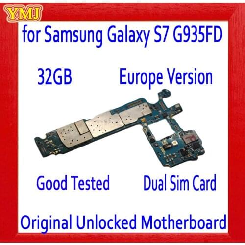 With Android System for Samsung Galaxy S7 edge G935FD Motherboard,Original unlocked for Galaxy S7 G935F Mainboard 32GB