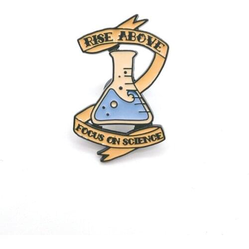 FOCUS ON SIENCE Beaker Badge Lapel Pin Jewelry Gift for Fans Friends