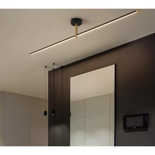 Length 680/980mm Modern led Chandelier for Corridor Bedroom Foyer Indoor Ceiling Chandeliers Fixtures Black/White/Gold Finished