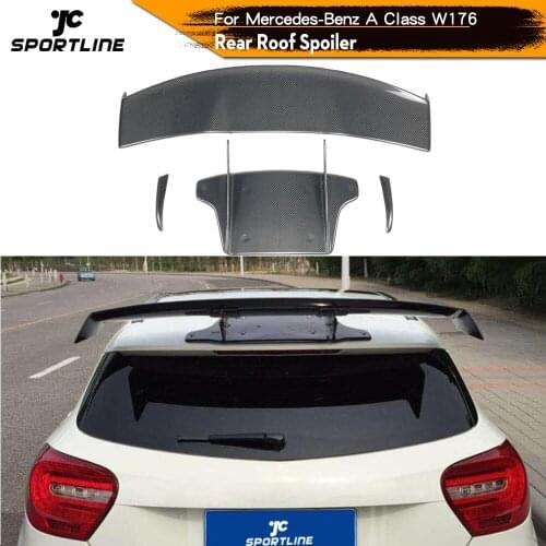 Rear Roof Spoiler Boot Lip Wing Spoiler For Mercedes-Benz A Class A180 A260 A45 AMG 2013 - 2018 Carbon Fiber Window Spoiler Lid
