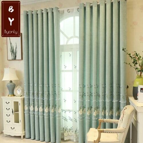Snow Neal embossed embroidery to cover the light Curtains for Living dining room bedroom