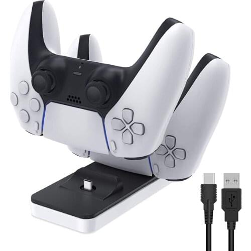 Controller Charger for Sony PlayStation5 Controller Charging Stand Dock for PS5 Gamepad Dual Charging Station for PS5 Controller