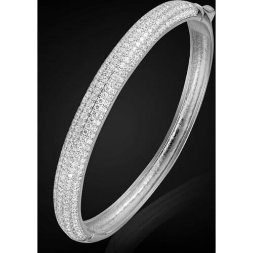 Blucome Luxury cubic Zircon Bangles&bracelet Jewelry Trendy Womens Wedding Bracelet Women Summer Style Accessories