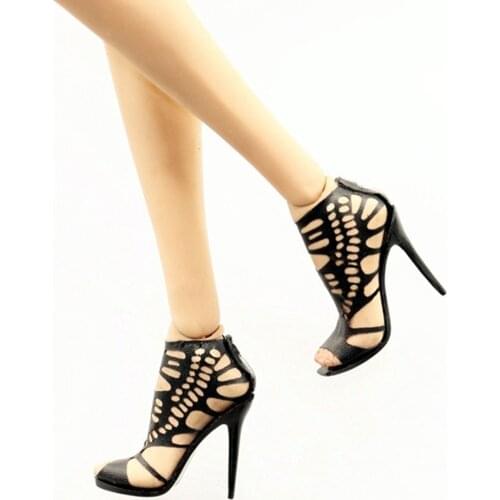 1/6 Female soldier fashion high heels with foot model accessories suitable for 12 inch action figure body