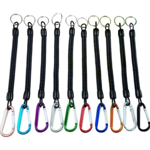 1Pcs/5Pcs/10Pcs 18.5cm Fish Grip Lip Trigger Caliper Grab Retention Rope Tool Elastic Cable Protection Flexible Accessories