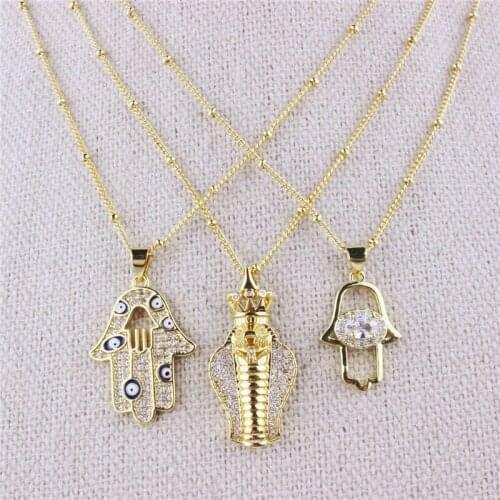 18inch 10pcs/lot New design colorful cz necklace,lovely shape cubic zircon component,plated chain necklace cheap wholesale