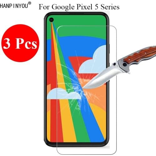 3 Pcs/Lot New 9H 2.5D Tempered Glass Screen Protector For Google Pixel 5 / Pixel5 XL Protective Film + Clean Tools
