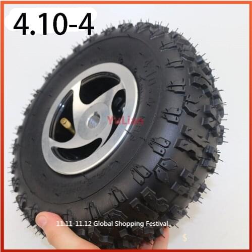 4.10-4 tires wheels 4 inch hub Rim with 4.10-4 tyre and inner tube fits ATV Quad Go Kart 47cc 49cc
