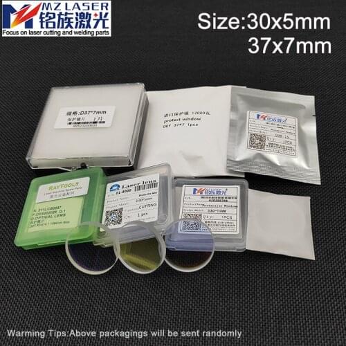 5Pcs Laser Protective Windows&Lens WSX 30x5mm Precitec 37x7mm Fiber Laser Cutting and Welding Machine Fused Silica Lens
