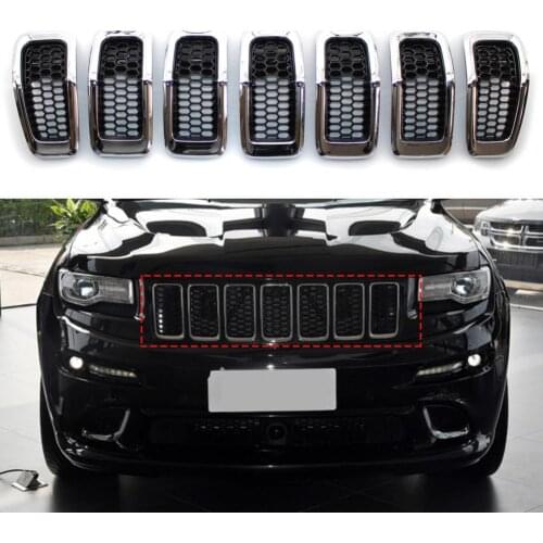 Car Grille Custom Scratch-resistant ABS 68303626AA/68303626AB/68303626AC Car Front Grille for Jeep Grand Cherokee 14-18
