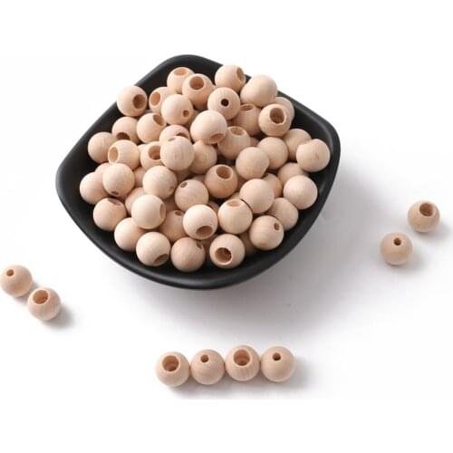 Wooden Beads 25pc 12mm Baby Teether Beads Wooden Teething Beads Accessories Pacifier Chain Accessories Baby Nursing
