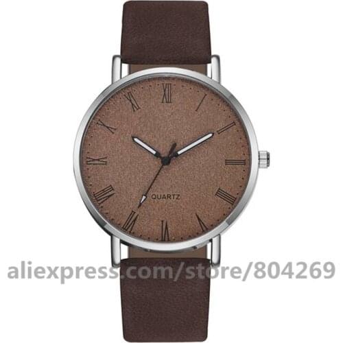 Hot Casual Men Sport Quartz Watch Leather No Logo Relogio Masculino Casual Clock 920456